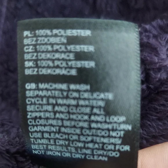 The North Face Deep Purple Osito High Pile Fleece Full Zip Jacket Women’s Small - Picture 9 of 9